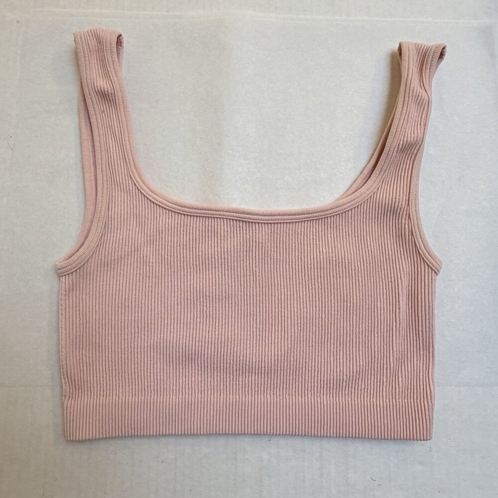 Cotton On Bralette Womens XS Small Ribbed Knit Scoop Neck Stretch Lounge Crop